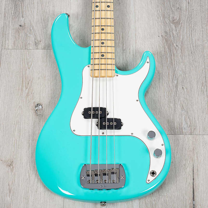 цена Басс гитара G&L USA Fullerton Deluxe SB-1 Bass, Maple Fretboard, Turquoise