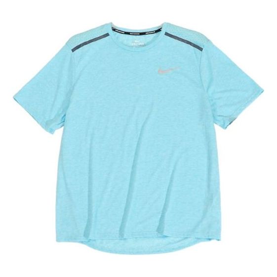 Футболка Men's Nike Solid Color Quick Dry Breathable Sports Training Short Sleeve Blue T-Shirt, мультиколор