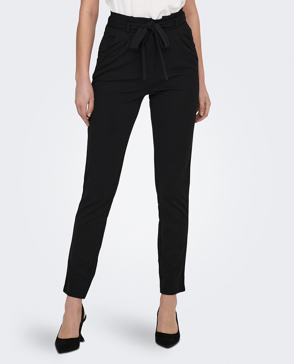 Женские брюки плиссе с завышенной талией jdy, черный новые женские брюки лидер продаж 2023 модные плиссированные металлические брюки с высокой талией и эластичным поясом