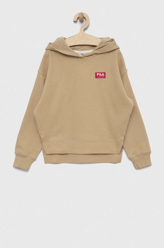 

Детская хлопковая толстовка Fila, бежевый