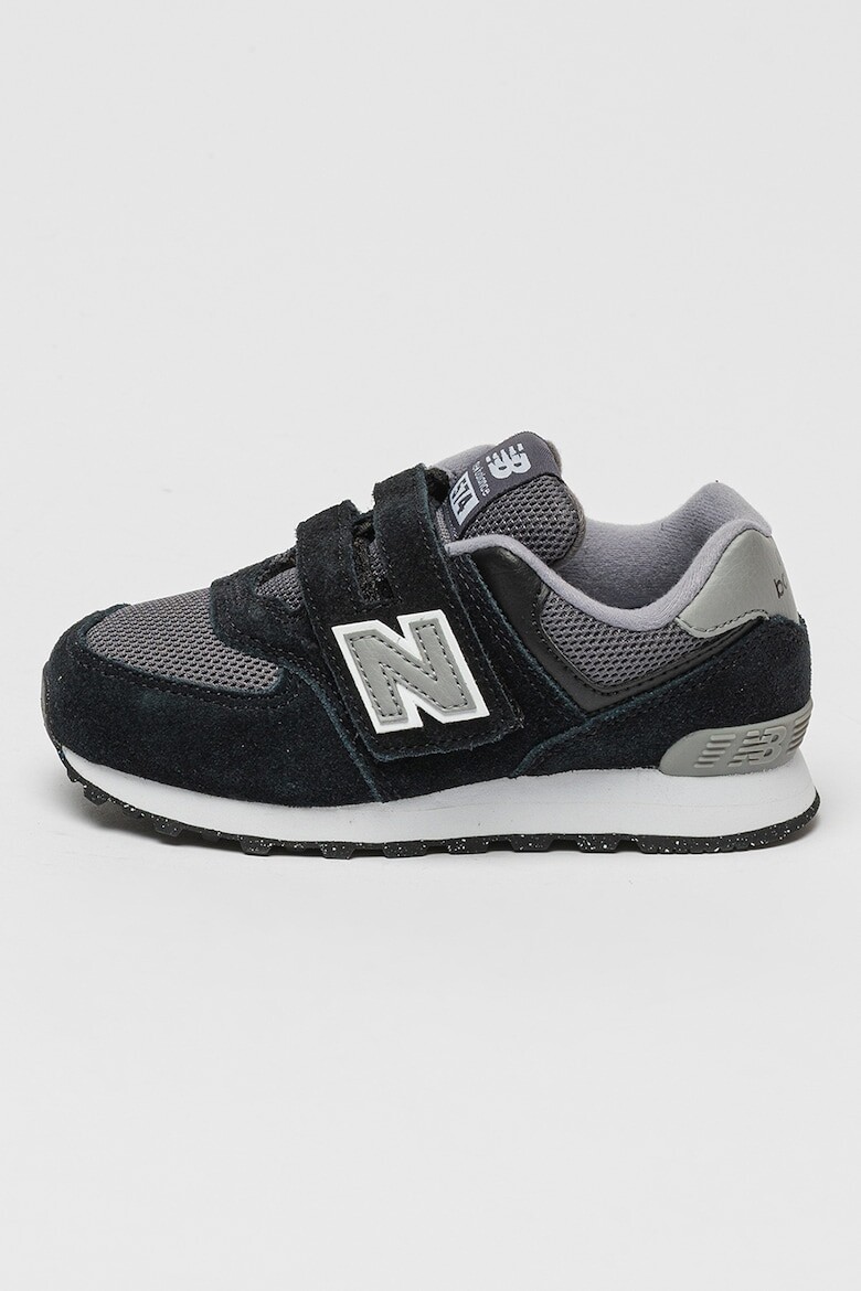 

Замшевые спортивные кроссовки 574 с сетчатыми вставками New Balance, черный