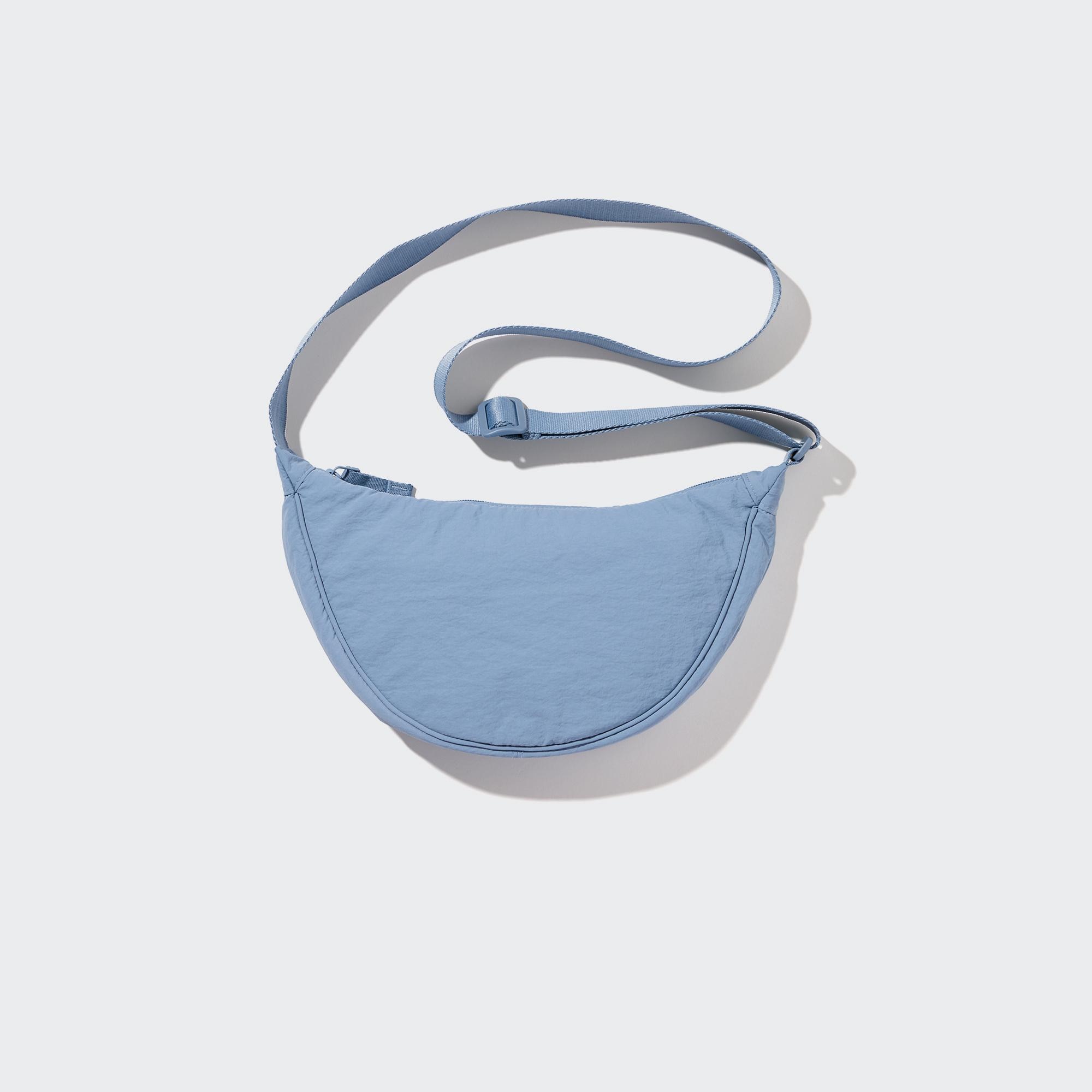 Мини-сумка круглая Uniqlo на плечо, синий мини сумка uniqlo на плечо молочный