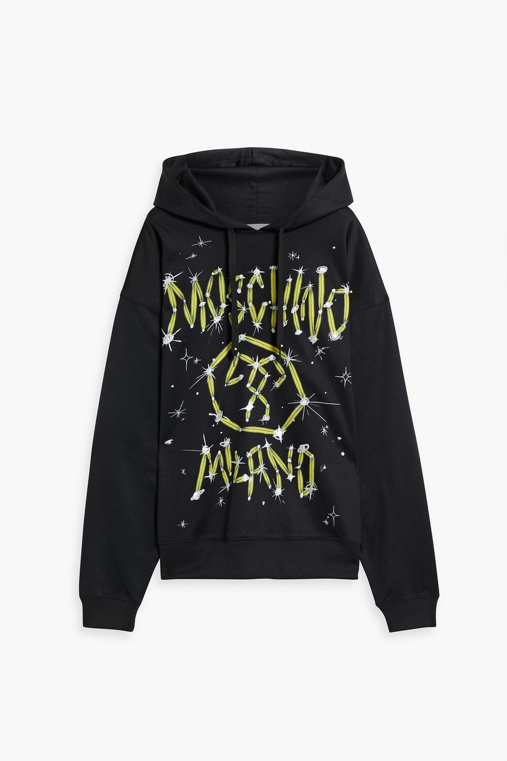 

Толстовка из эластичного джерси с принтом металлик MOSCHINO, черный