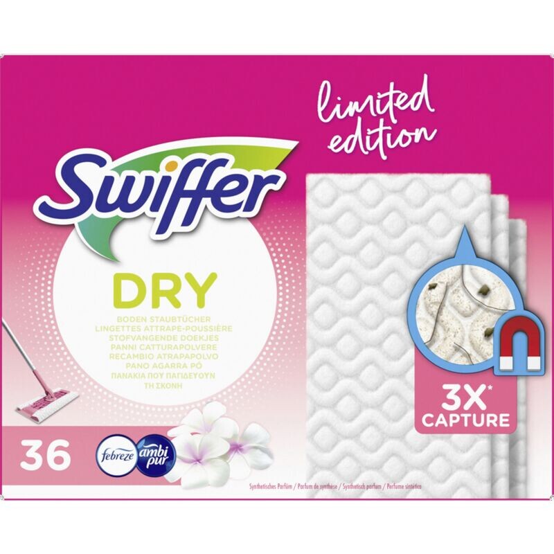 

Салфетки сухие, розовая сменная упаковка Swiffer, 36 шт.