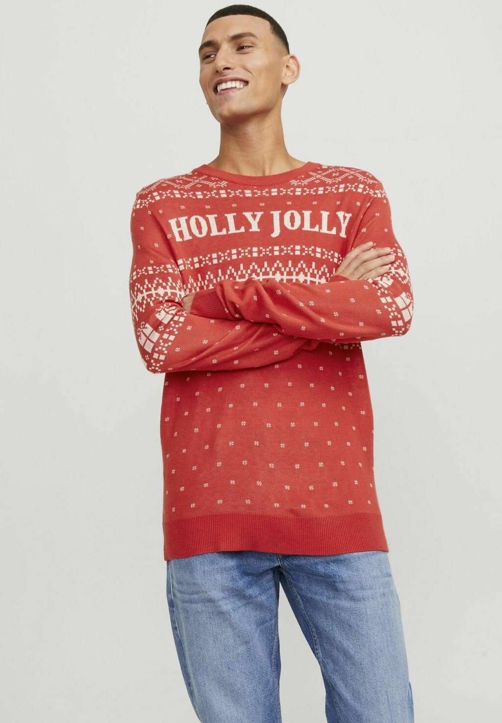 

Свитер JORHOLLY CREW NECK Jack & Jones, рококко красный