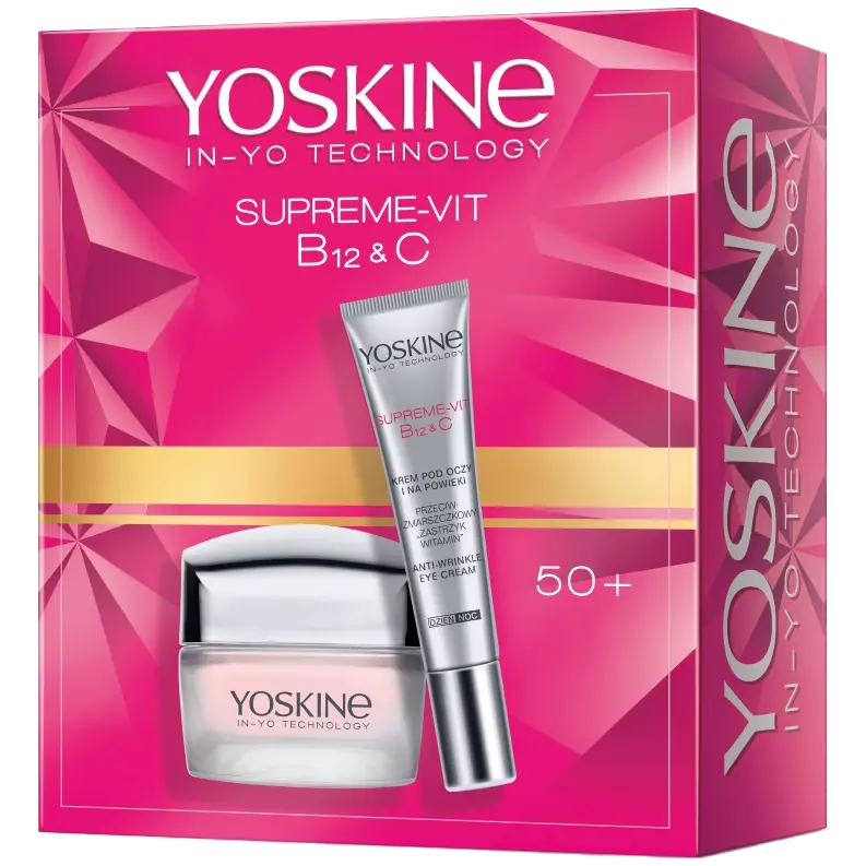 

Набор: крем для лица 50+ на день Yoskine Supreme Vit B12+C, 15 мл