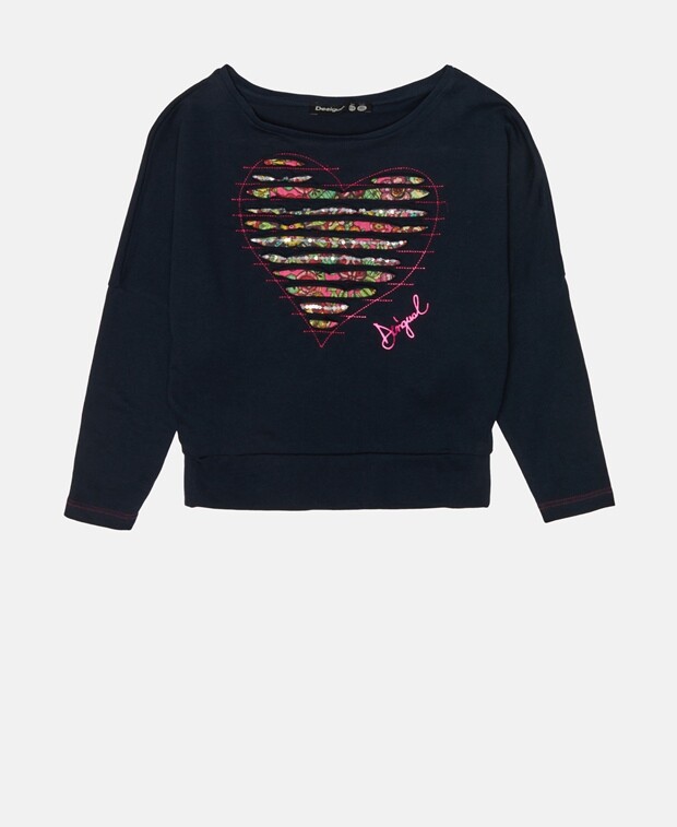 

Топ с длинными рукавами Desigual, темно-синий