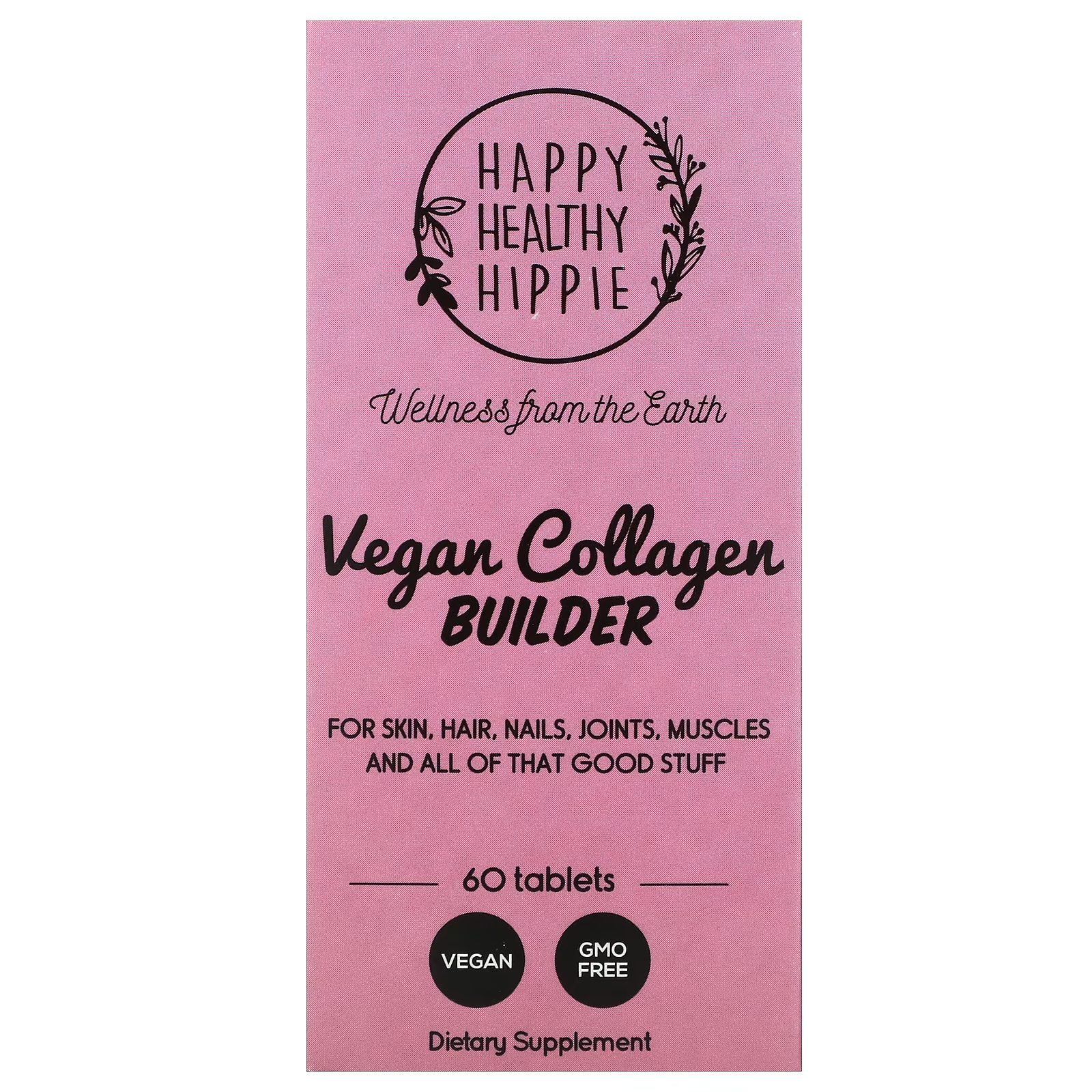 Пищевая добавка Happy Healthy Hippie Vegan Collagen Builder, 60 таблеток