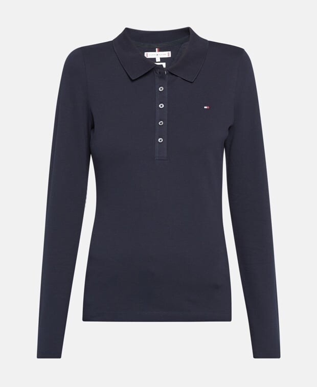 

Рубашка-поло с длинными рукавами Tommy Hilfiger, светло-синий