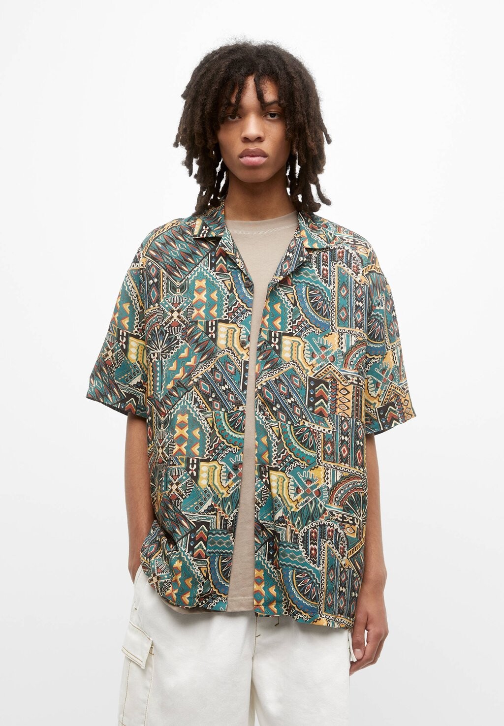

Рубашка PULL&BEAR, темно-зеленый