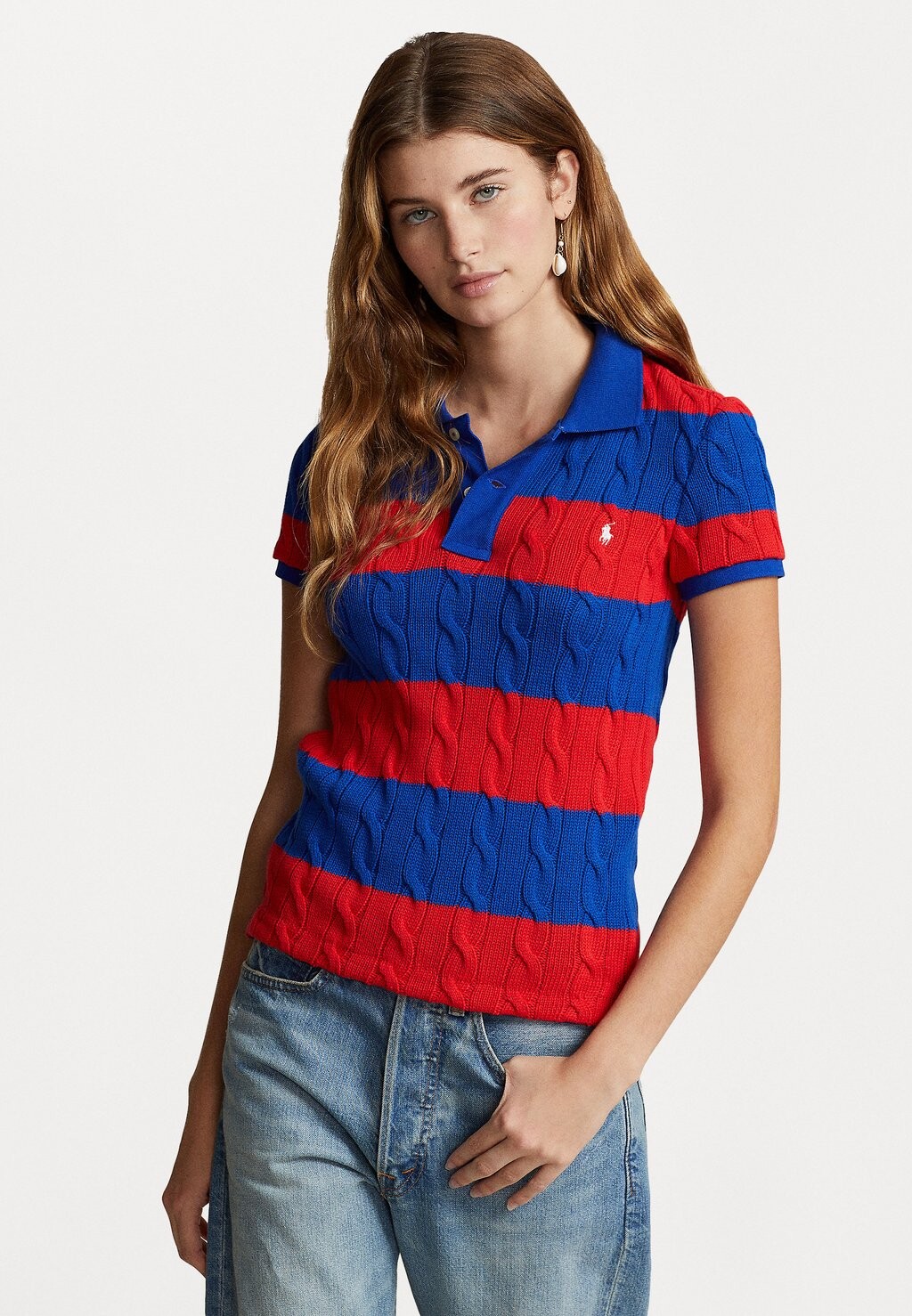 

Футболка Short Sleeve Polo Ralph Lauren, цвет petal red/sapphire star