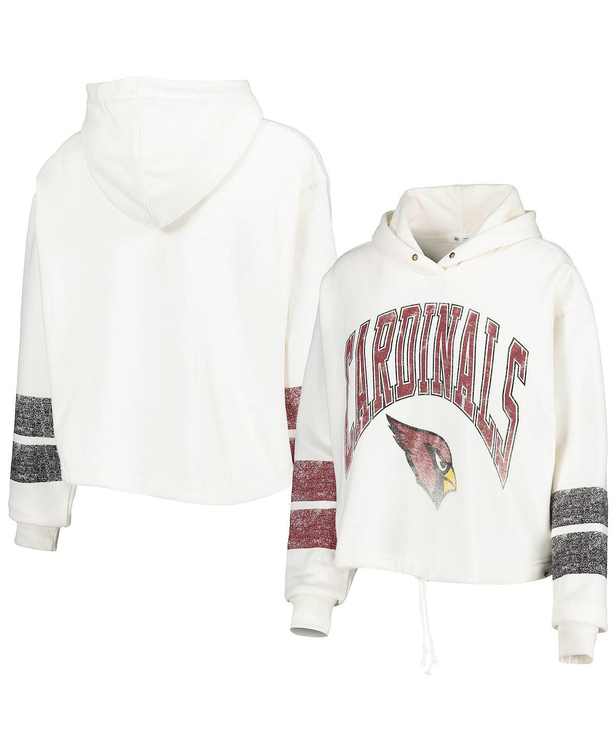 

Женский пуловер с капюшоном Arizona Cardinals Harper овсяного цвета '47 Brand
