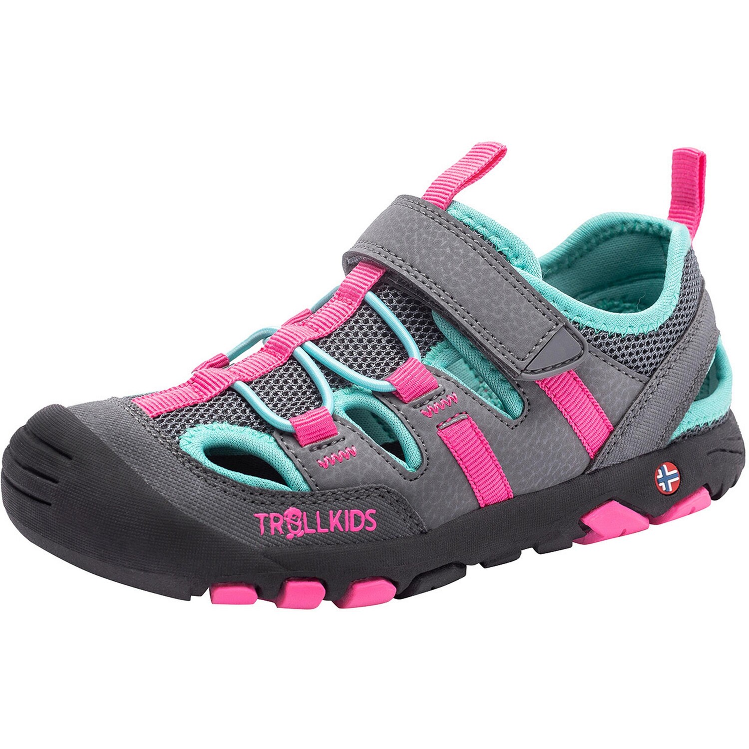 

Сандалии Trollkids Outdoor KROKSAND, цвет anthracite-pink