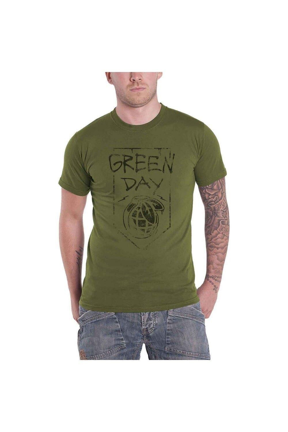 

Футболка с гранатой Green Day, зеленый