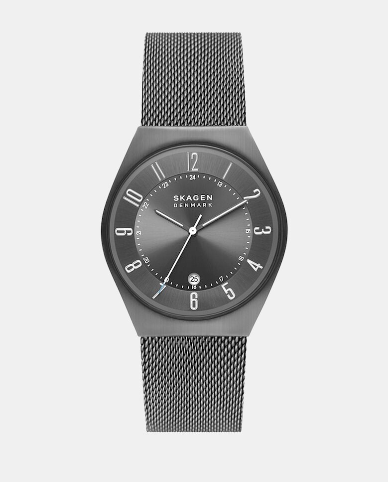 

Экологичные мужские часы Grenen SKW6815 с серой стальной сеткой Skagen, серый