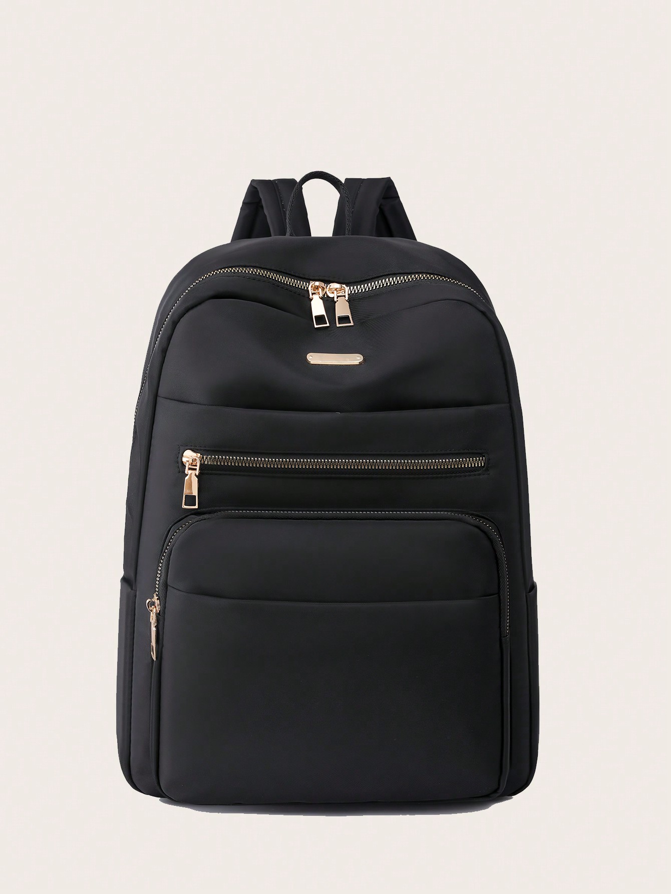 Водонепроницаемый портативный рюкзак большой емкости с передним карманом, черный мужской минималистичный рюкзак большой вместимости серый