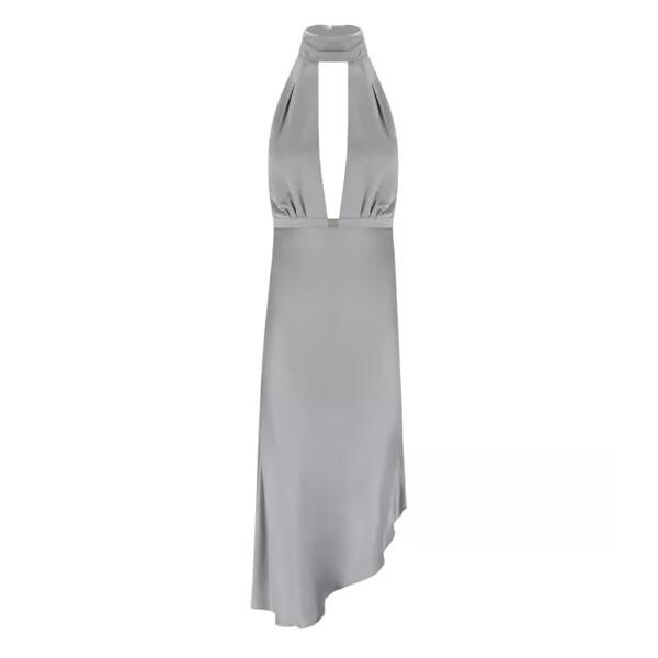 

Платье piombo satin midi dress Elisabetta Franchi, серый