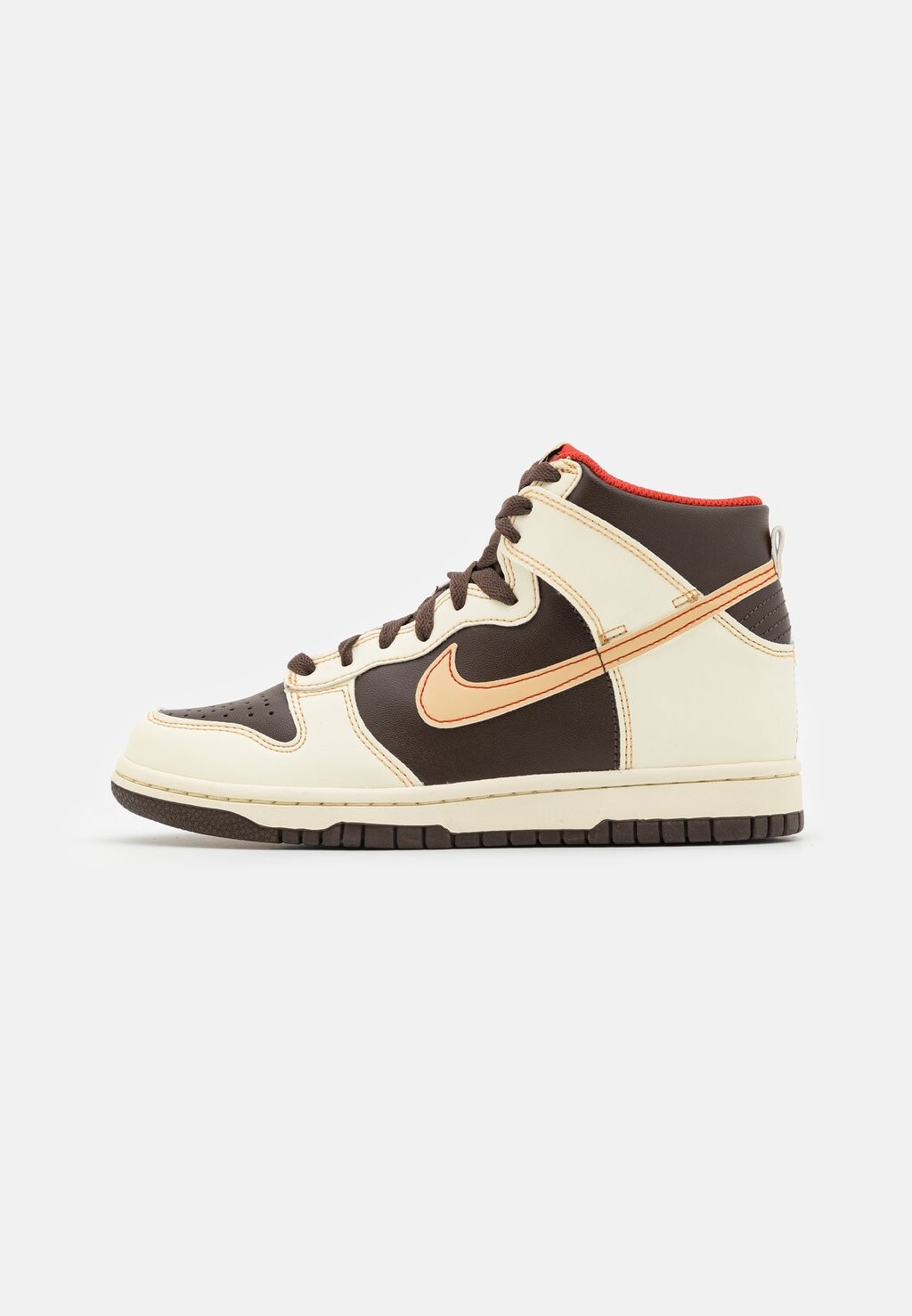 Высокие кроссовки Dunk Unisex Nike, цвет baroque brown/sesame/coconut milk/mystic red