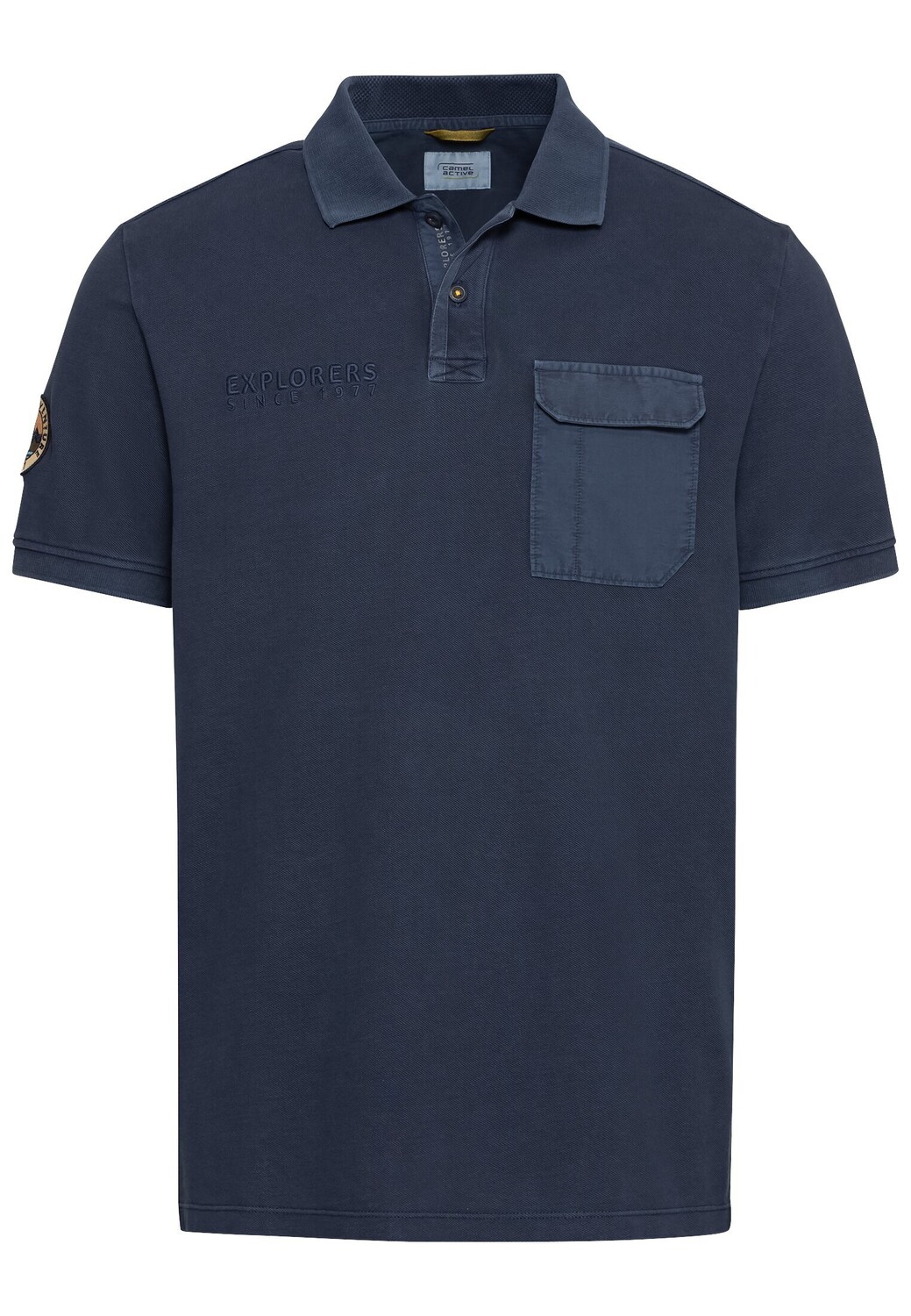 

Поло Camel Active Piqué aus zertifiziertem Organic Cotton, темно-синий