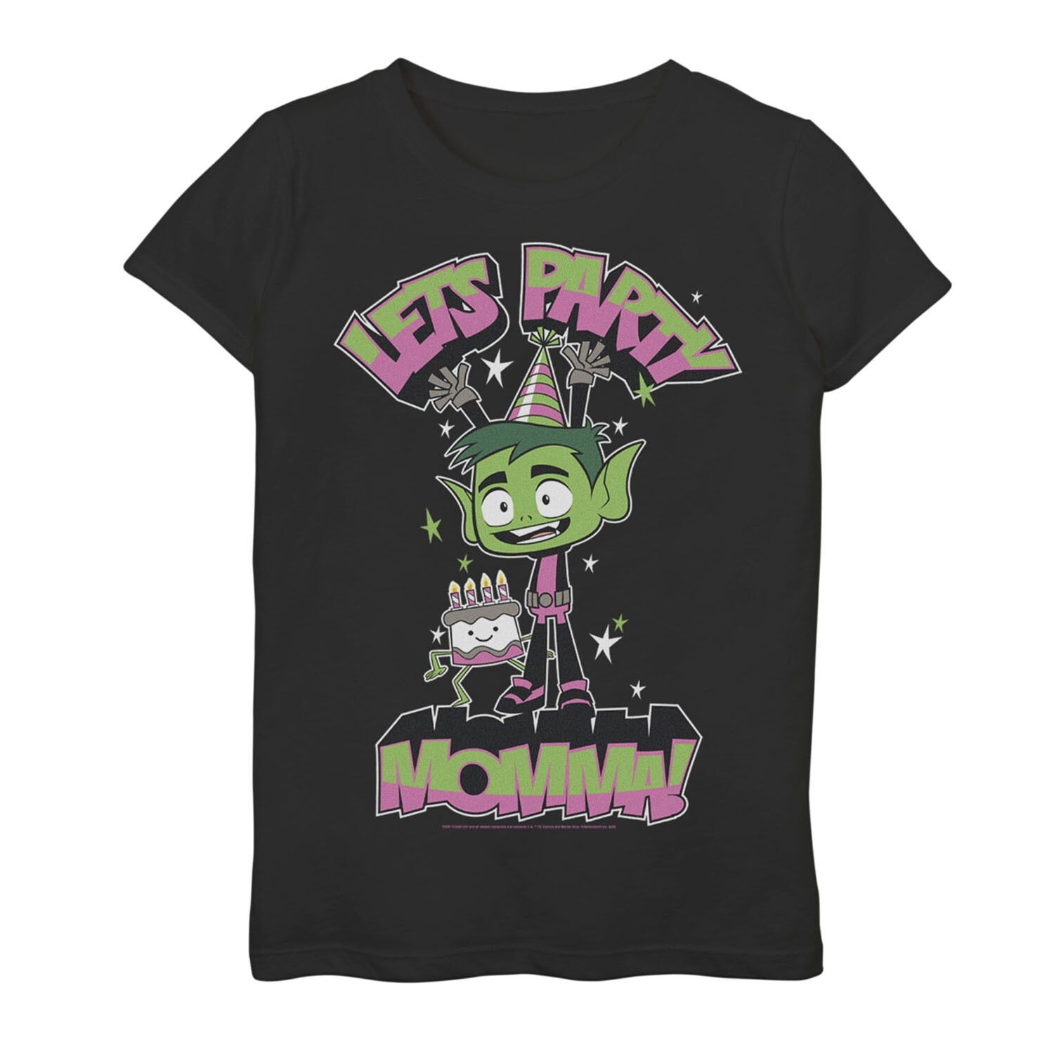 

Девочки 7–16 лет из комиксов DC «Юные титаны, вперед!» Футболка Beast Boy Let's Party Momma Licensed Character