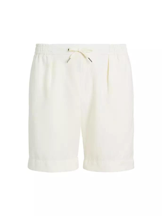 

Шорты из шелка и льна на шнурке Ralph Lauren Purple Label, белый