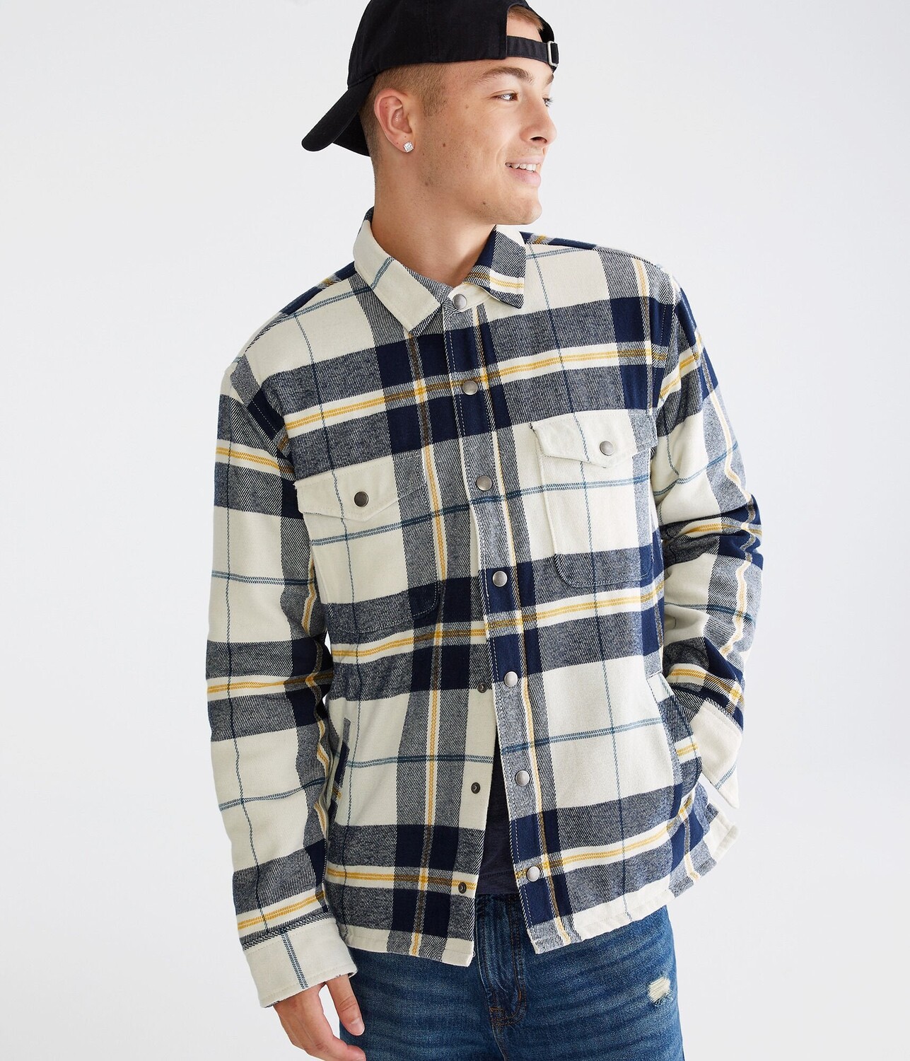 

Aeropostale фланелевая куртка в клетку, цвет Ivory 271