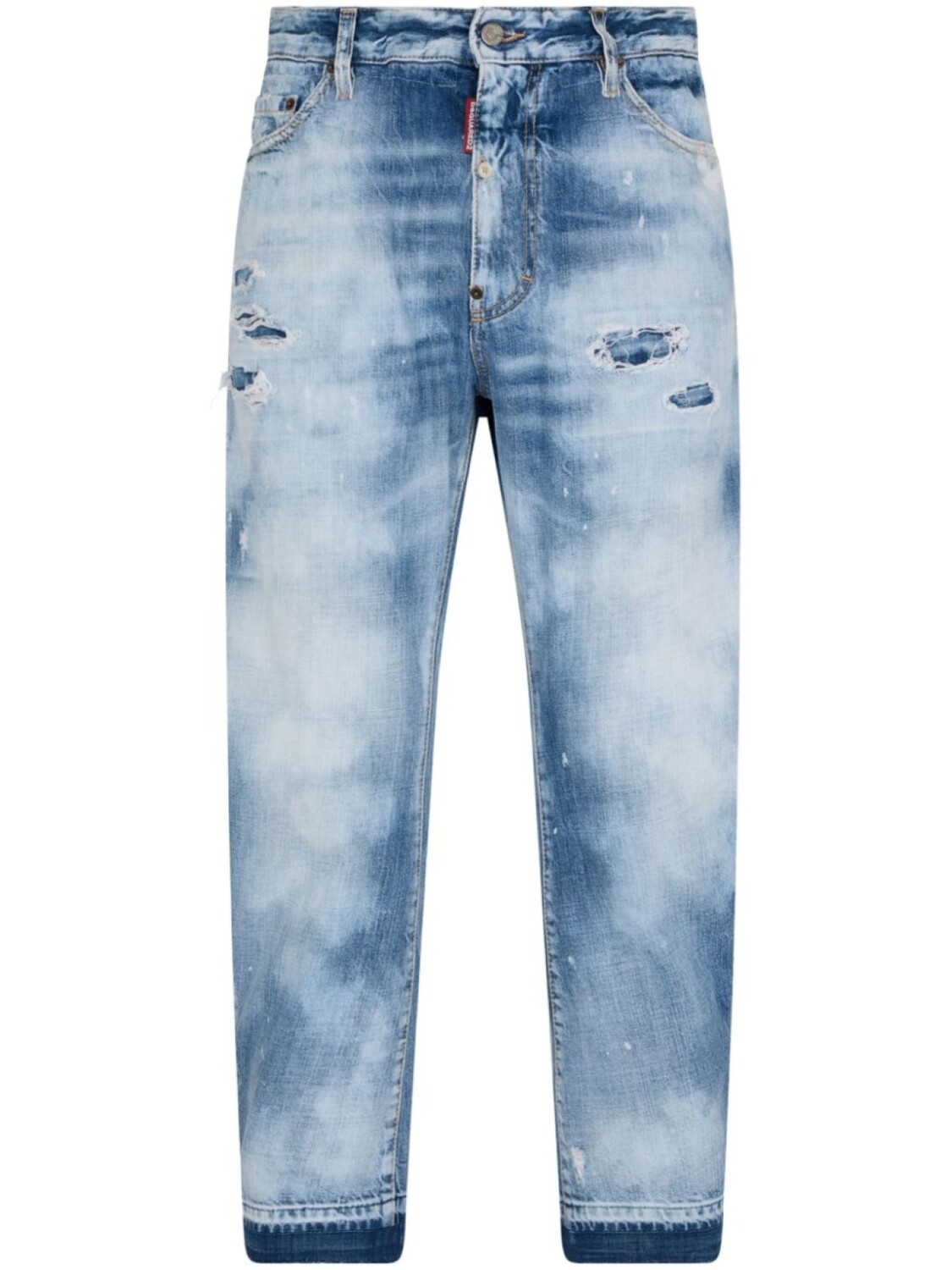 

Dsquared2 узкие джинсы с эффектом потертости, синий