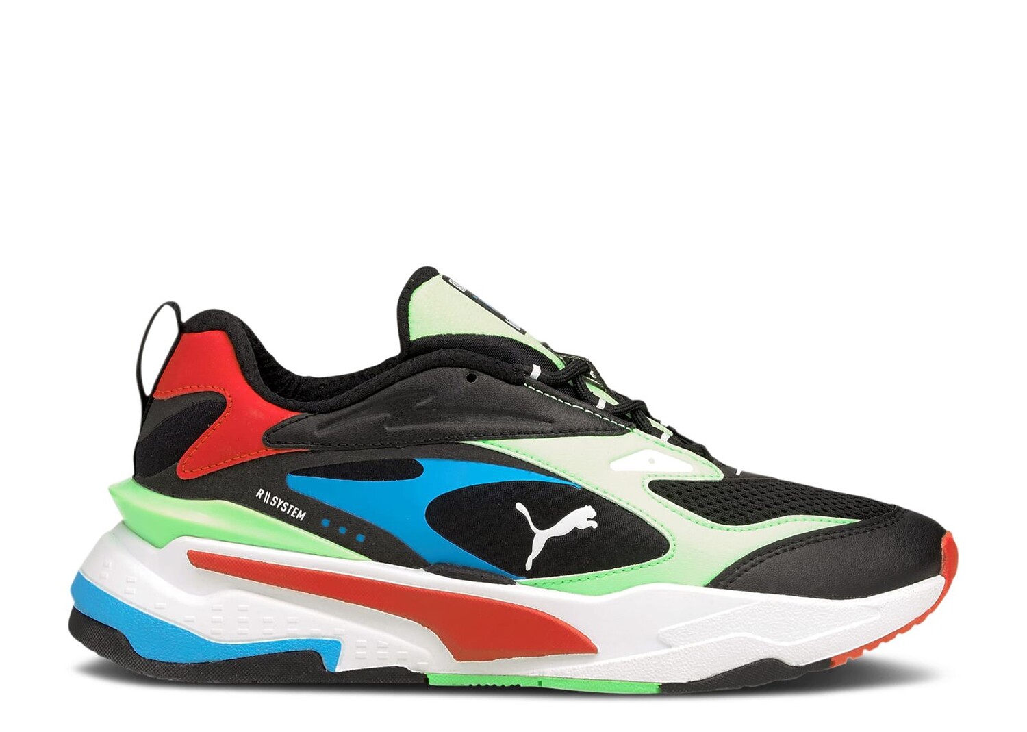 Кроссовки Puma Rs-Fast Jr 'Black Elektro Green', черный кроссовки puma rs fast tech white elektro green белый