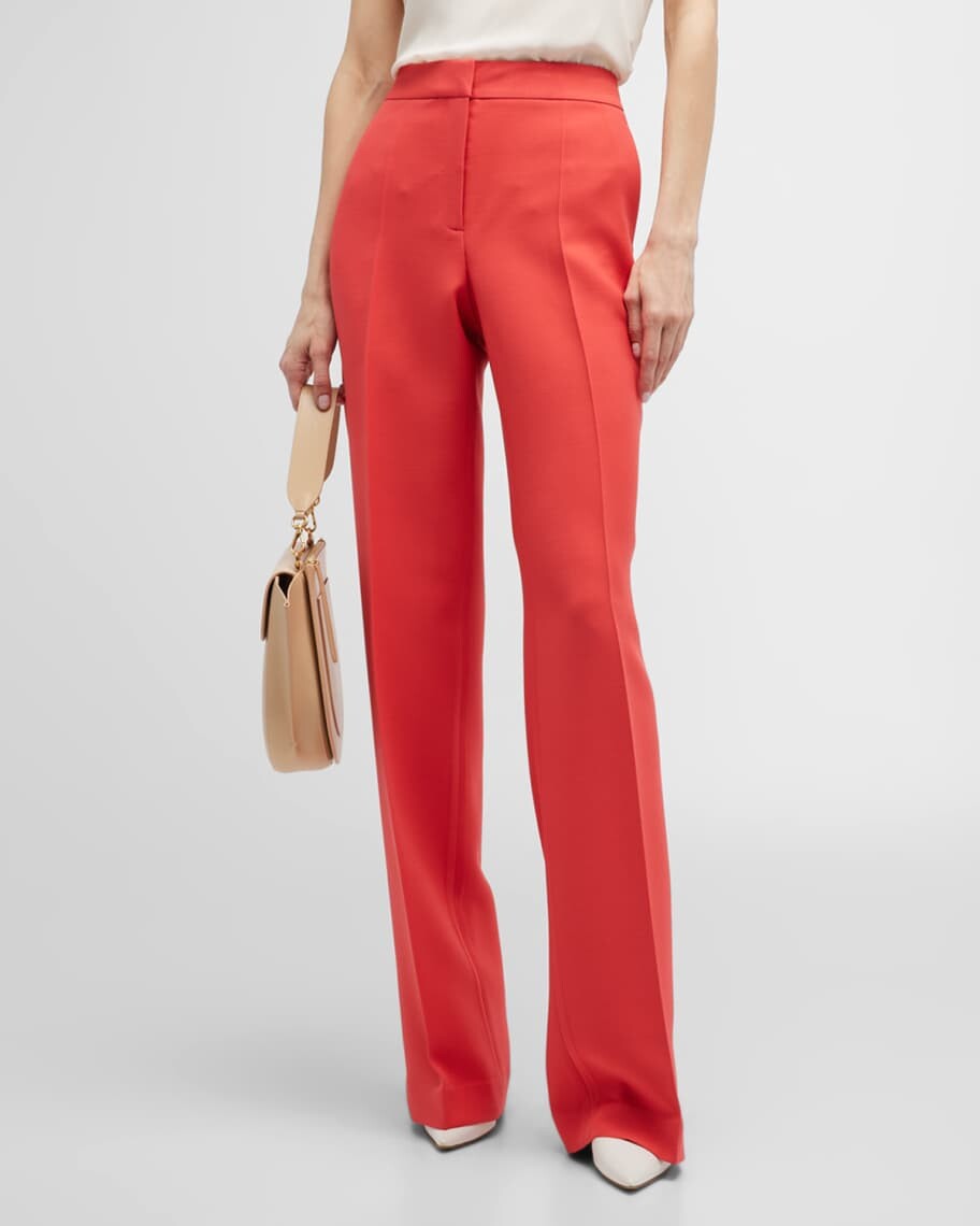 

Брюки прямого кроя из шерсти и шелка Barrow Lafayette 148 New York