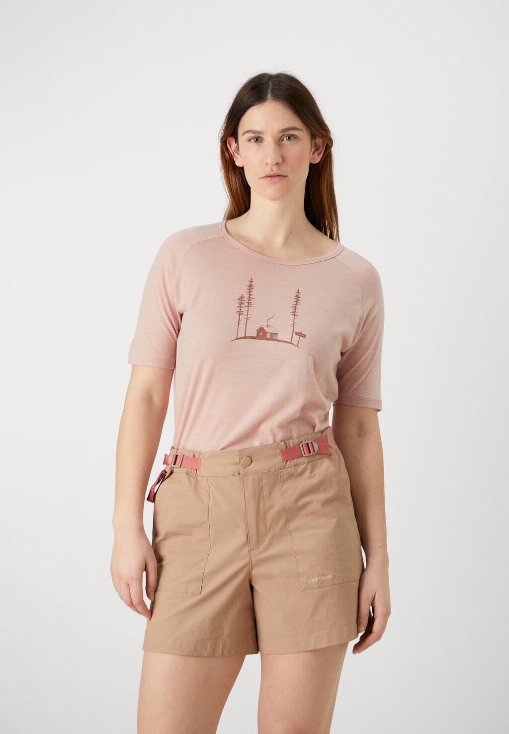 

Футболка с принтом ANE SHORT SLEEVE Kari Traa, цвет rosa