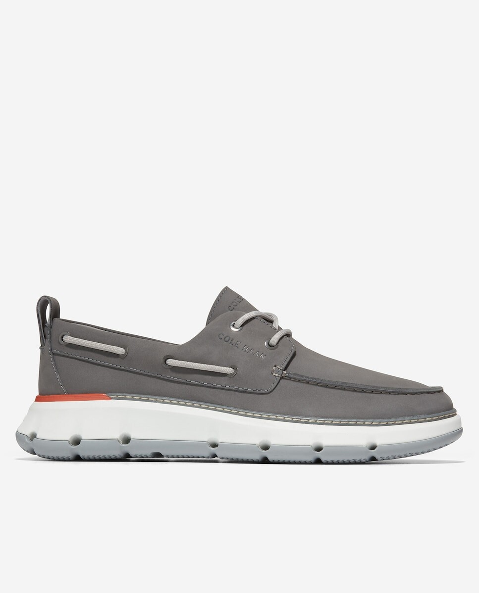 

Мужские топсайдеры из серой водонепроницаемой кожи Cole Haan, серый