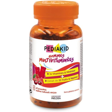 цена Pediakid Мультивитаминные жевательные конфеты 60 жевательных резинок