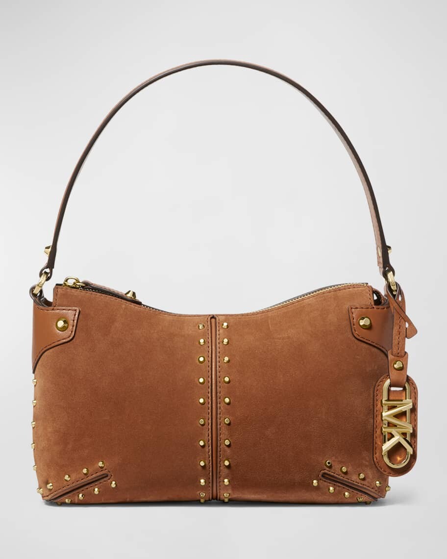 

Большая замшевая сумка на плечо Astor Pouchette MICHAEL Michael Kors