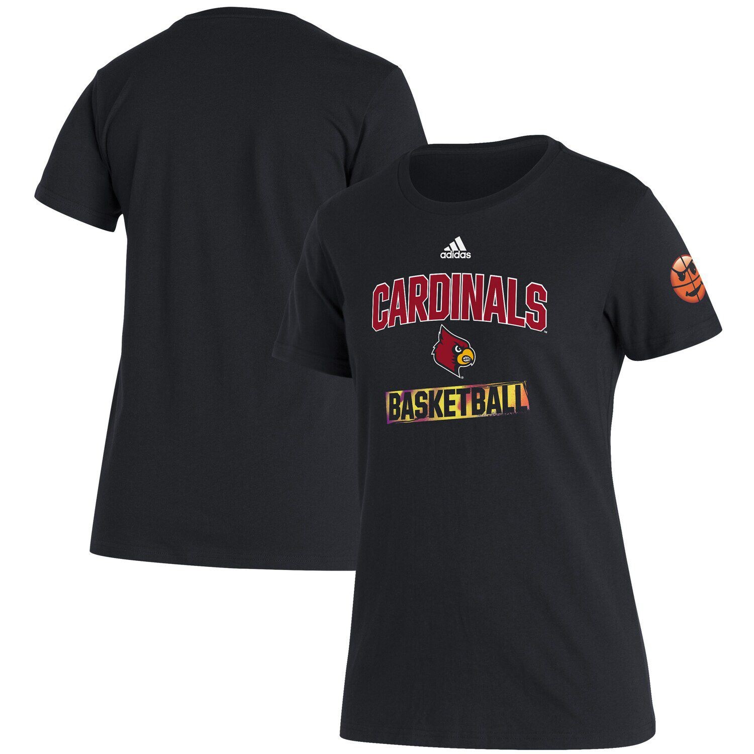 

Женская черная футболка adidas Louisville Cardinals Bench adidas, Черный