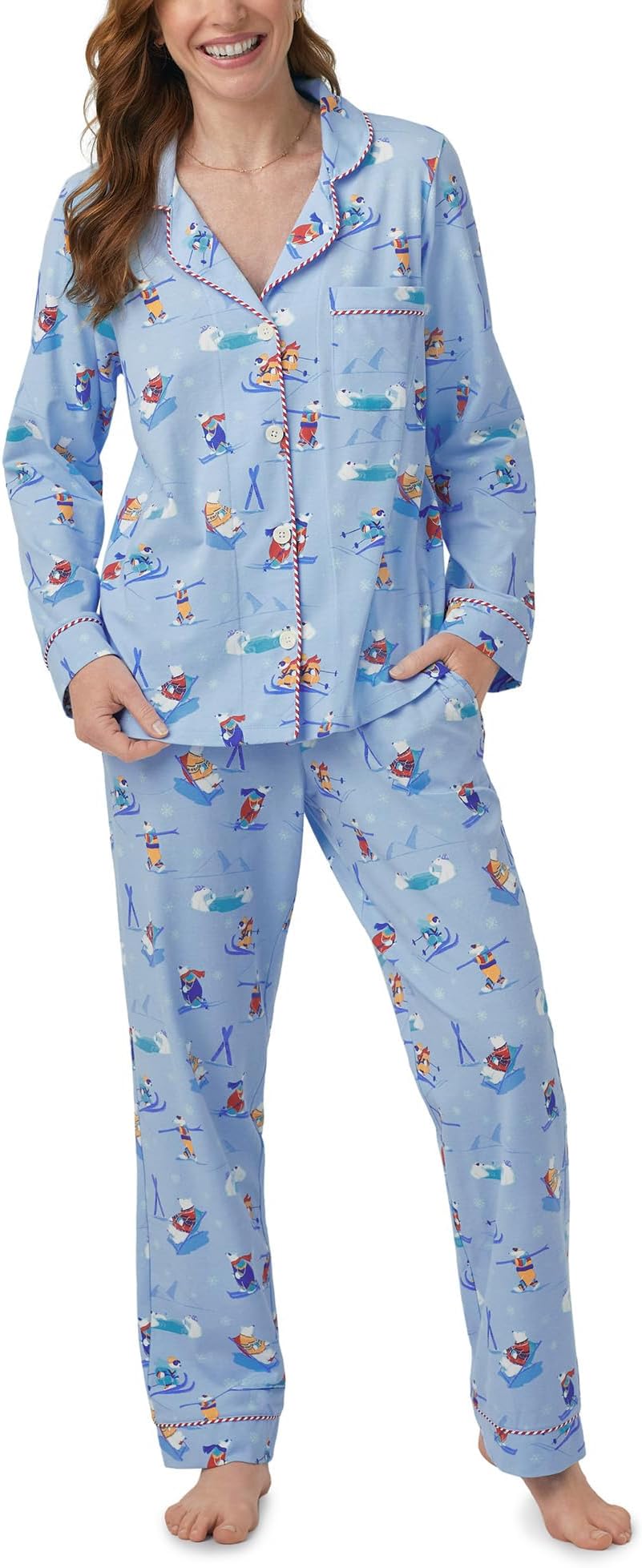 Классический пижамный комплект с длинными рукавами Bedhead PJs, цвет Back Country Bears