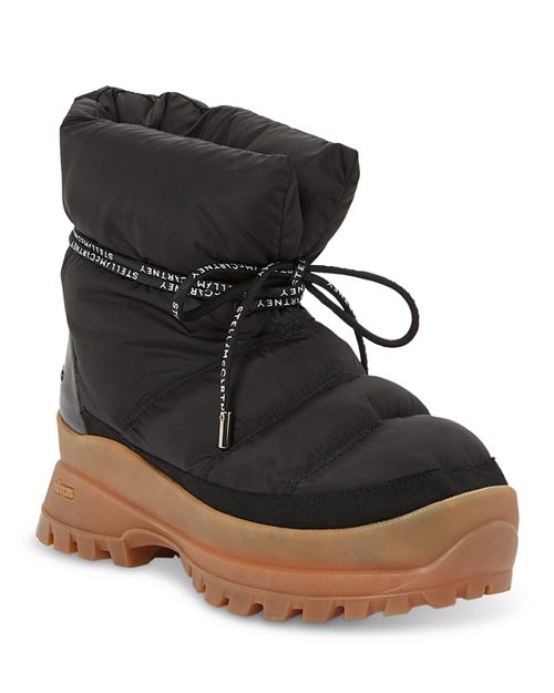 Женские стеганые ботинки для холодной погоды Stella McCartney, цвет Black