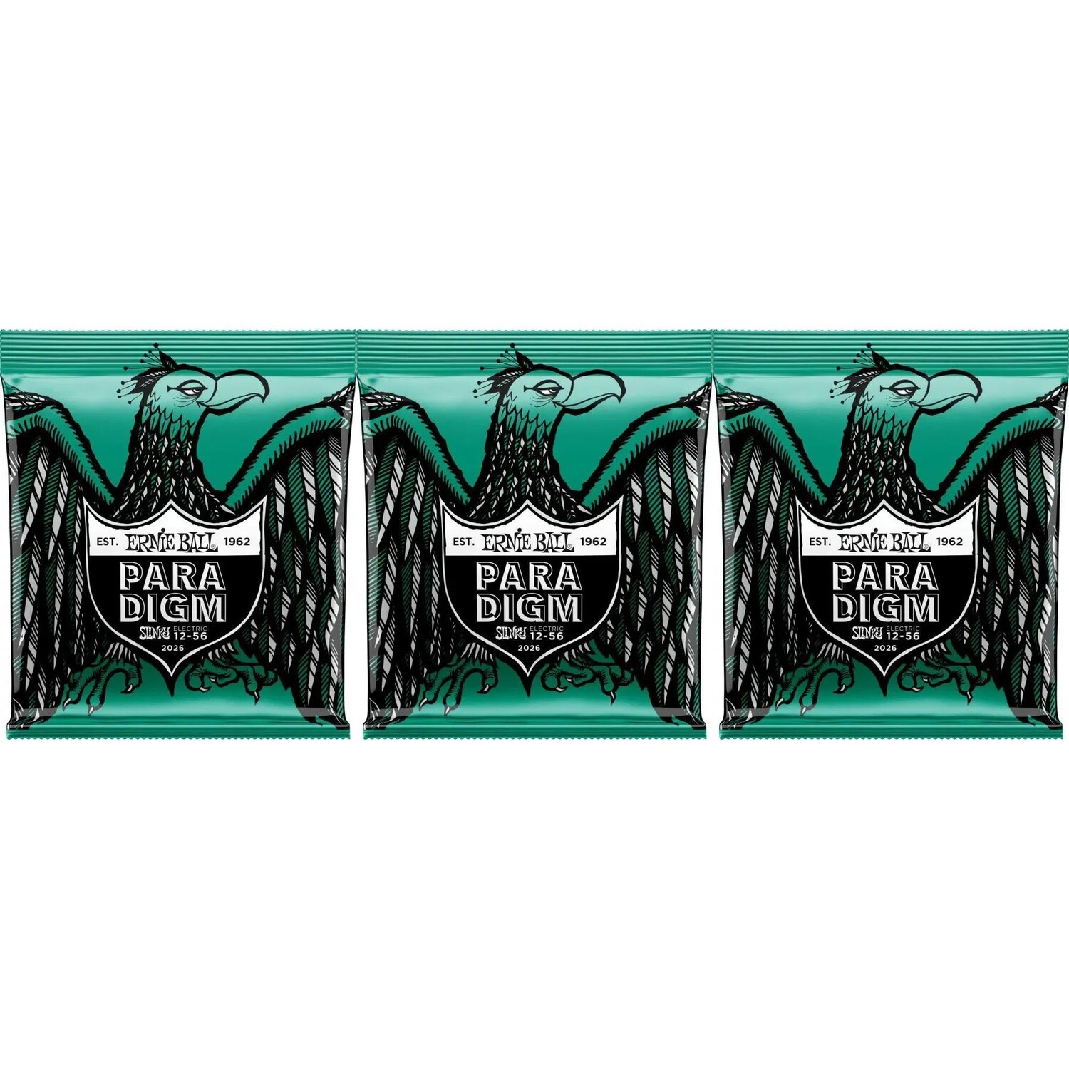 

Струны для электрогитары Ernie Ball 2026 Not Even Slinky Paradigm — .012-.056 (3 шт.)
