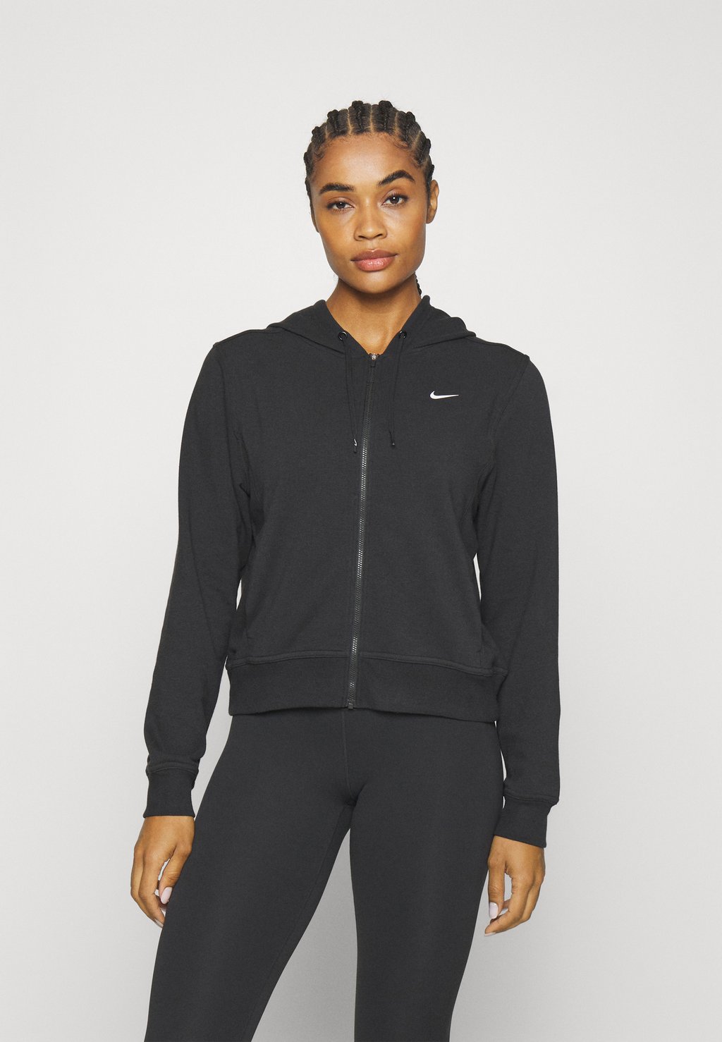 

Толстовка с кремальерой Nike ONE HOODIE, цвет black/white