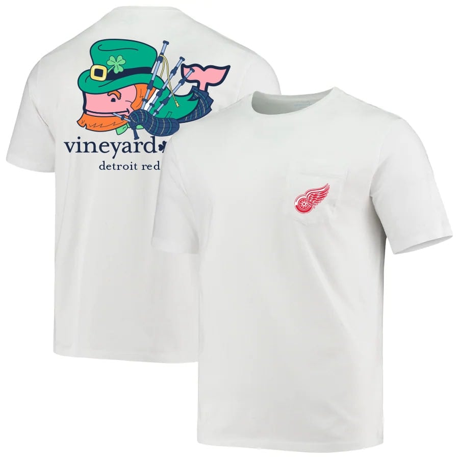 

Футболка с коротким рукавом Vineyard Vines Detroit Red Wings, белый