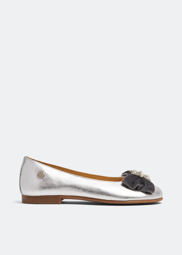 

Балетки Andanines Bow Ballerinas, серебряный