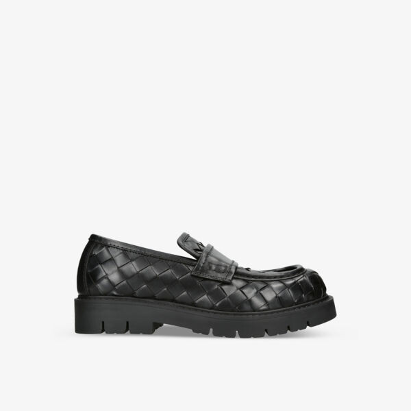 

Массивные кожаные лоферы Intrecciato Bottega Veneta, черный