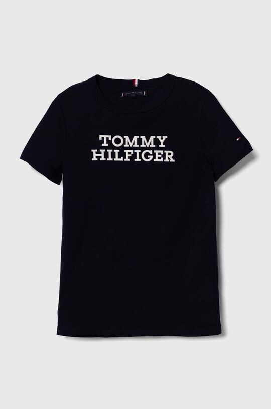 

Детская хлопковая футболка Tommy Hilfiger, темно-синий