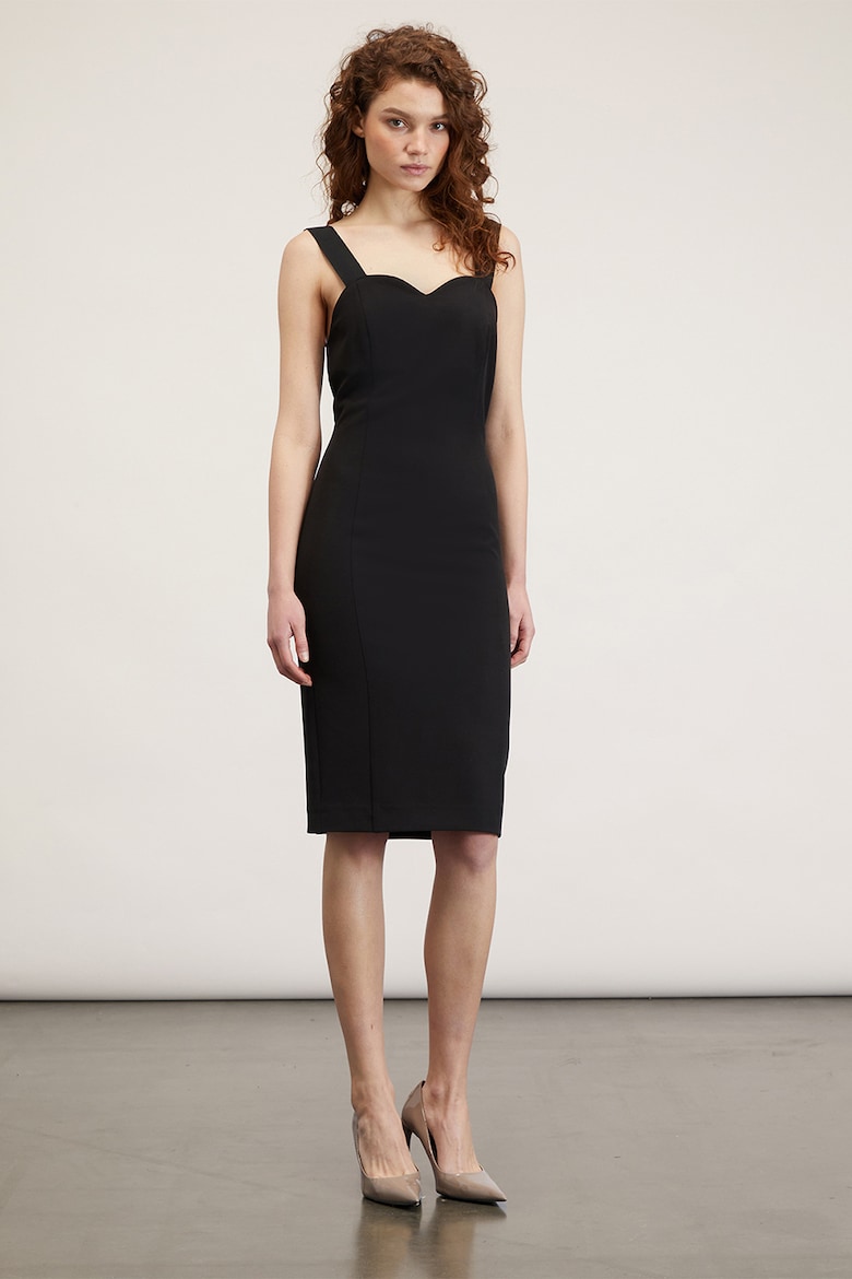 Приталенное платье Motivi, черный платье motivi 44 размер