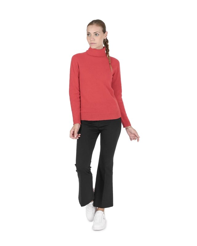 

Свитер-Водолазка женский coe 0021 Crown Of Edinburgh Cashmere, красный
