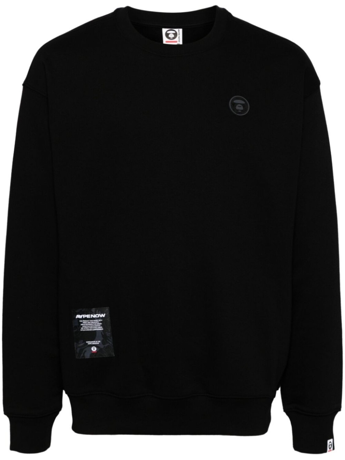 

AAPE BY *A BATHING APE толстовка с нашивкой-логотипом, черный