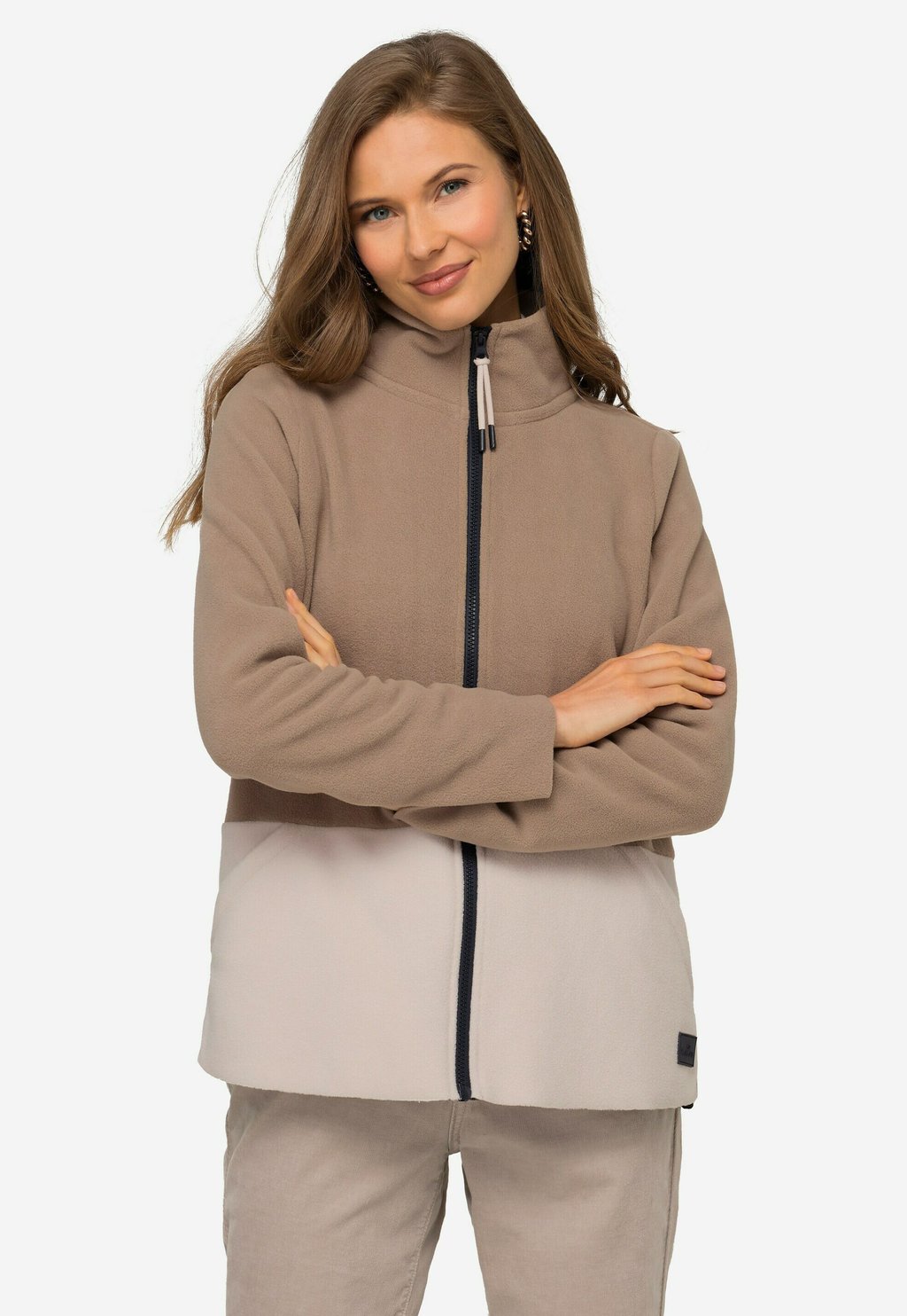 Флисовая куртка OEKO-TEX LAURASØN, цвет beige-grau