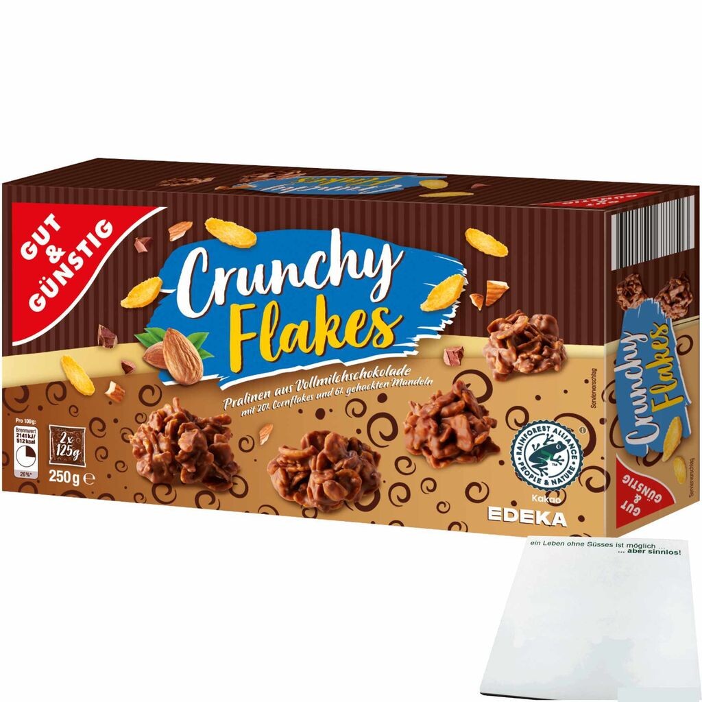 

Хрустящие пралине Gut& Crunchy Flakes с молочным шоколадом (упаковка 250г) + блок usy