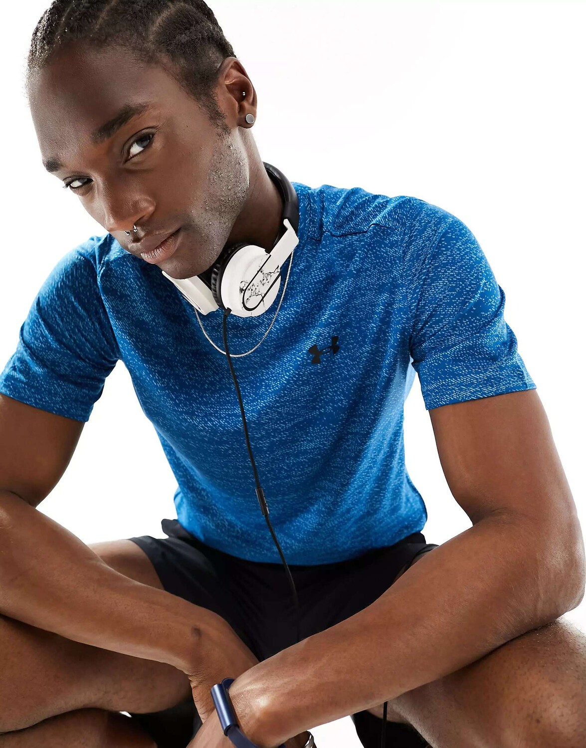 

Синяя жаккардовая футболка Under Armour Tech Vent, Синий