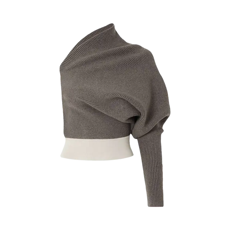 

Топ Rick Owens One Sleeve 'Dust /Pearl', коричневый