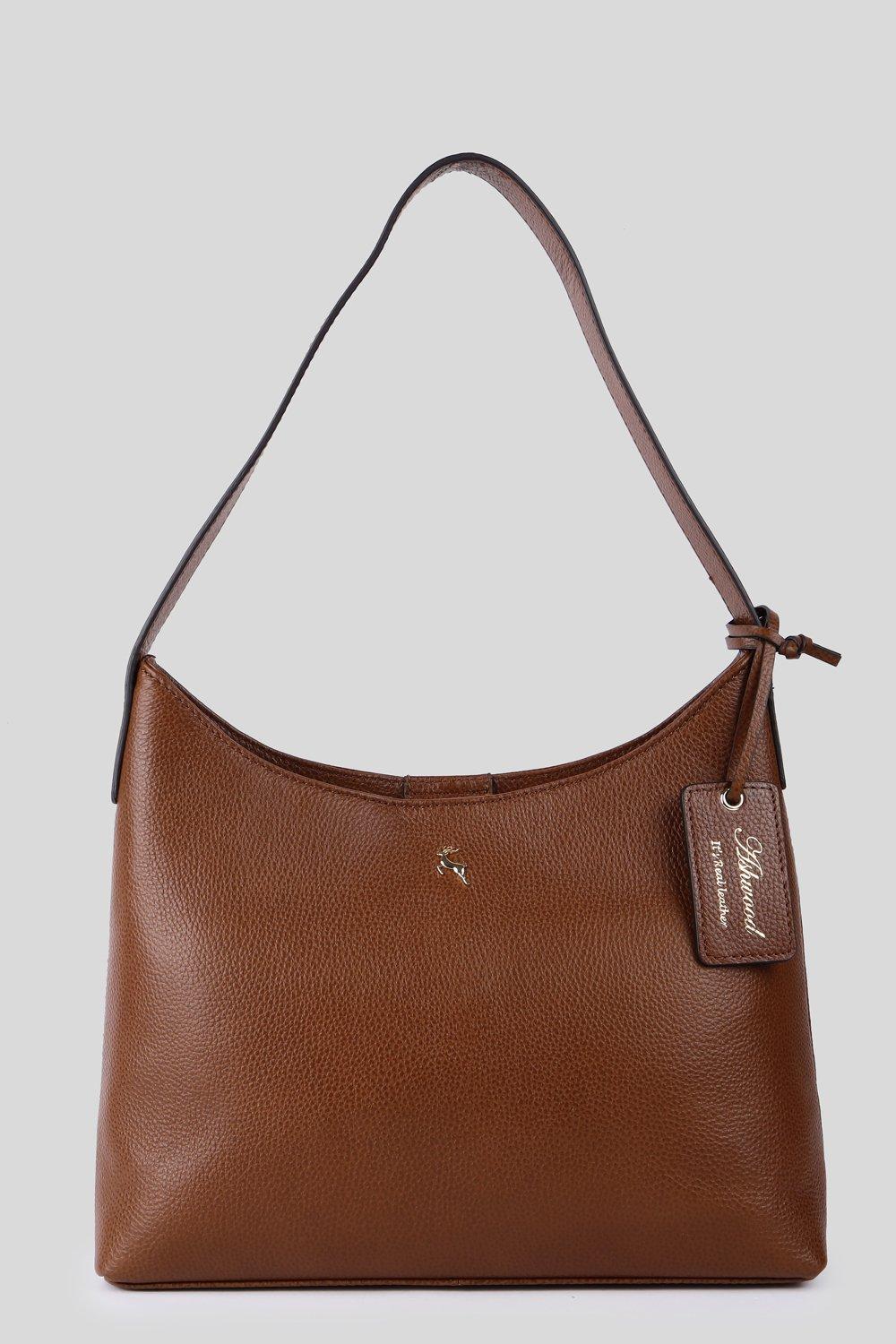 Сумка на плечо 'Splendore di Milano' из натуральной кожи Ashwood Leather, коричневый сумка хобо размера l milano delta единый размер черный